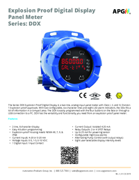 Thumbnail of document Data Sheet - DDX Explosion Proof Digital Panel Meter